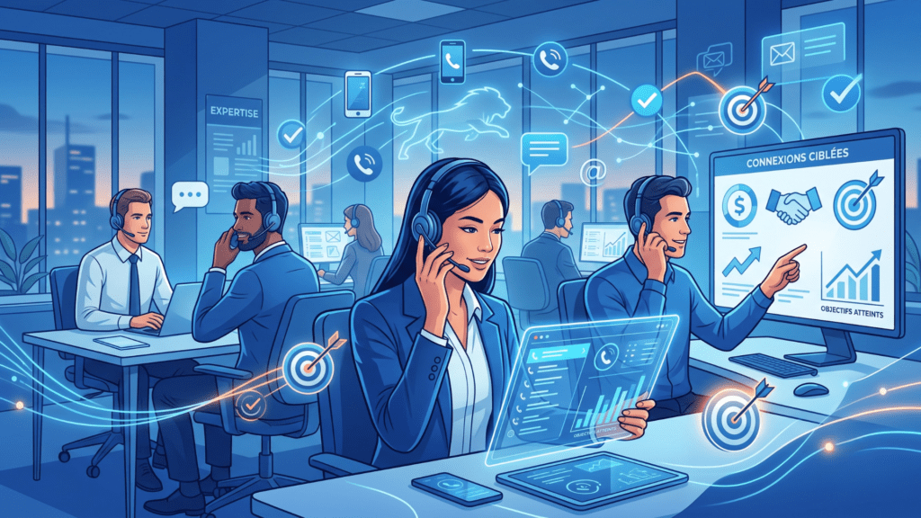 Chasse téléphonique (cold calling) par des experts​